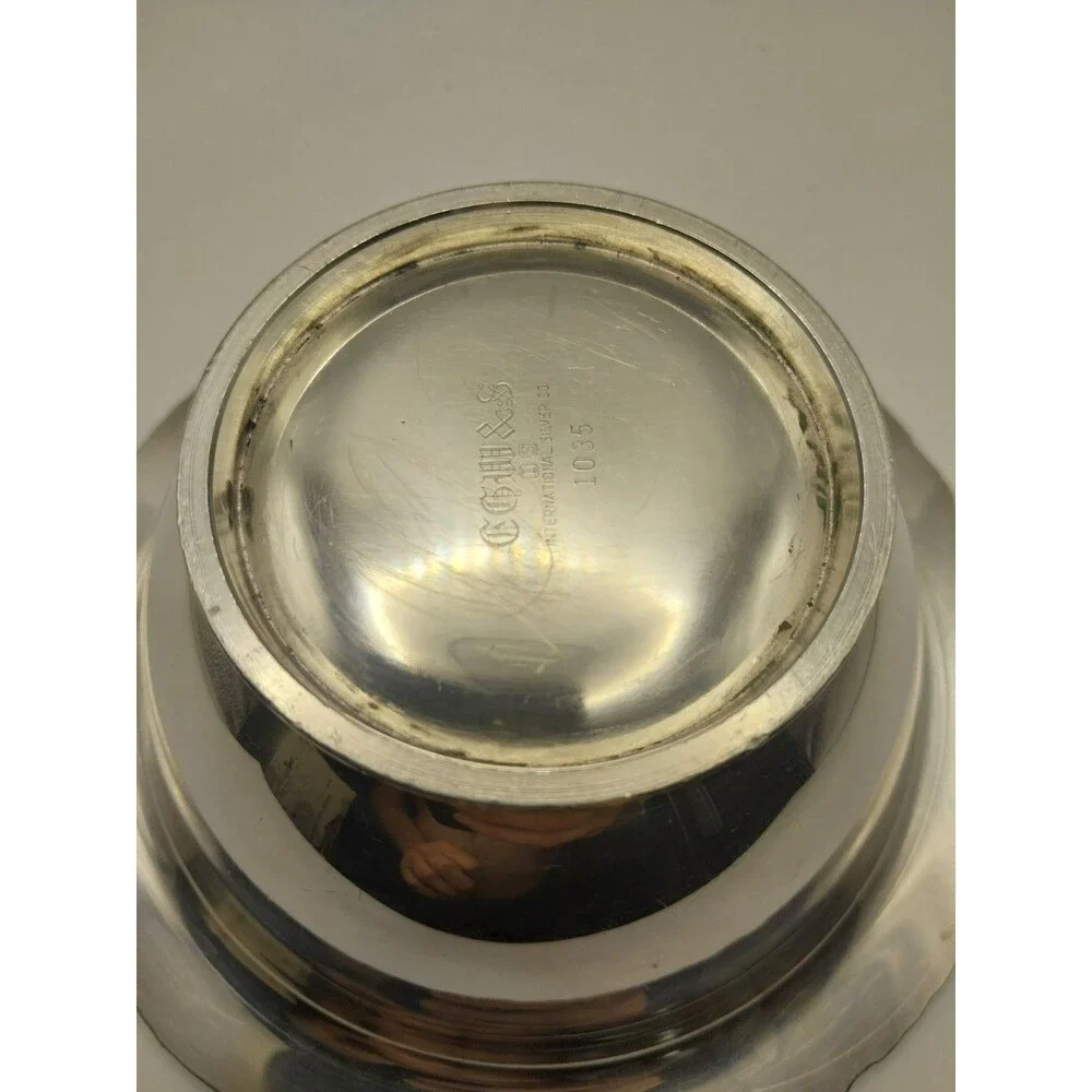 Antique EGW&S 1035 Silver Plated Bowl EG Webster & Son Floral Ornate Vintage